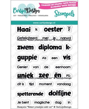 CarlijnDesign Clear Stamps Water Praatjes Add-on (CDST-0124)