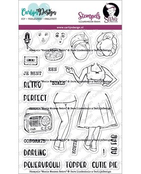 CarlijnDesign Stempels Mooie Mensen Retro (CDSL-0005)