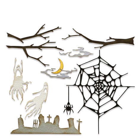 Sizzix Thinlits Die by Tim Holtz Vault Fright Night (11pcs) (666684)