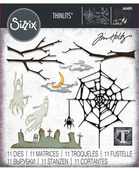 Sizzix Thinlits Die by Tim Holtz Vault Fright Night (11pcs) (666684) Sizzix Thinlits Die by Tim Holtz Vault Fright Night (11pcs) (666684)