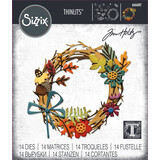 Sizzix Thinlits Die by Tim Holtz Vault Foliage Wreath (14pcs) (666682) Sizzix Thinlits Die by Tim Holtz Vault Foliage Wreath (14pcs) (666682)