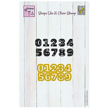 Nellie Snellen Shape Die & Clear Stamp Scandinavian Alphabet Numbers (CDCS004)