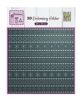 Nellie Snellen 3D Embossing Folder Scandinavian Christmas (EF3D095)