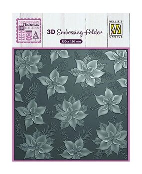 Nellie Snellen 3D Embossing Folder Poinsettia (EF3D097)