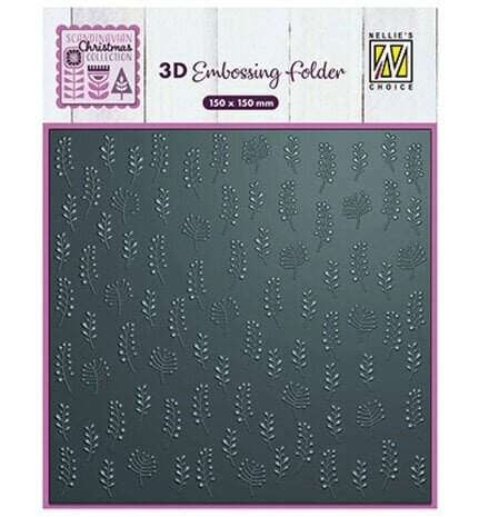 Nellie Snellen 3D Embossing folder Leaves (EF3D098) (OUTLET)
