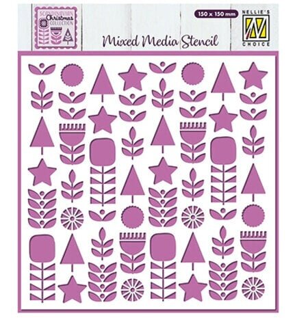 Nellie Snellen Stencil Scandinavian Flowers (MMS4K-071) (OUTLET) Nellie Snellen Stencil Scandinavian Flowers (MMS4K-071) (OUTLET)