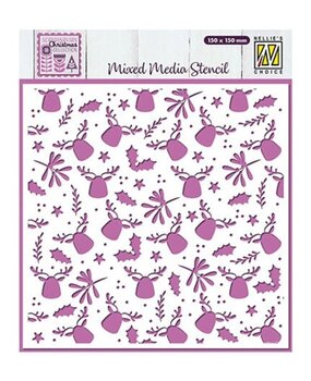 Nellie Snellen Mixed Media Stencil Moose (MMS4K-072)