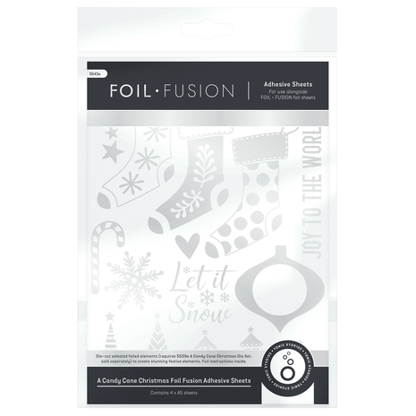 Tonic Studios A Candy Cane Christmas Foil Fusion A5 Adhesive Sheets (4pcs) (5543e) Tonic Studios A Candy Cane Christmas Foil Fusion A5 Adhesive Sheets (4pcs) (5543e)