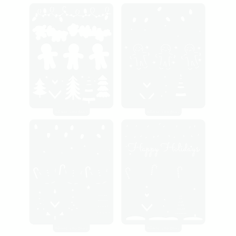 Tonic Studios A Candy Cane Christmas Stencil Collection (4pcs) (5538e) Tonic Studios A Candy Cane Christmas Stencil Collection (4pcs) (5538e)
