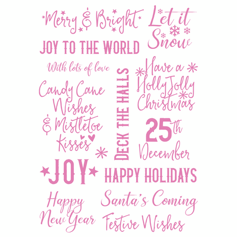 Tonic Studios A Candy Cane Christmas 6x8 Inch Sentiments Stamp Set (14pcs) (5540e) Tonic Studios A Candy Cane Christmas 6x8 Inch Sentiments Stamp Set (14pcs) (5540e)