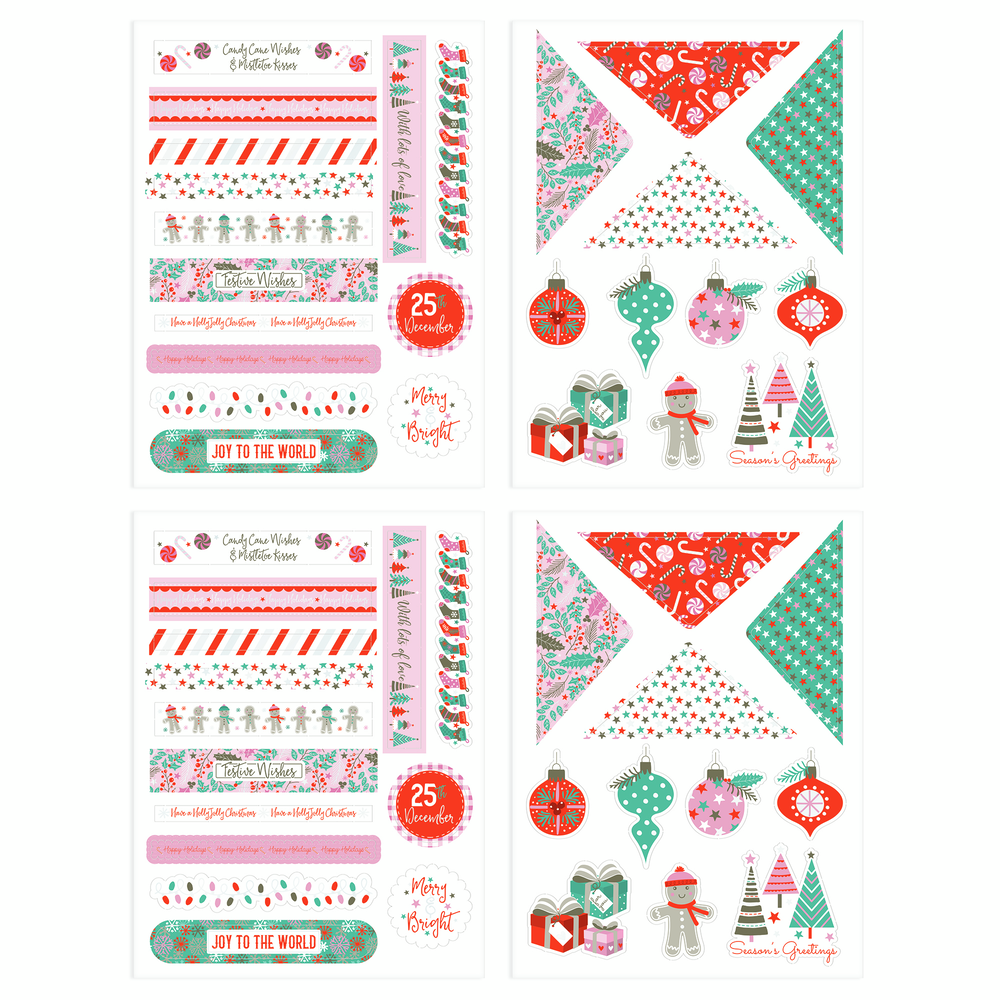 Tonic Studios A Candy Cane Christmas Luxury Foiled Toppers (5542e) Tonic Studios A Candy Cane Christmas Luxury Foiled Toppers (5542e)
