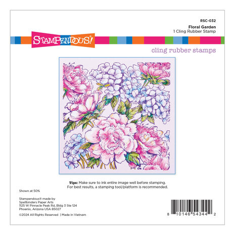 Stampendous Floral Garden Cling Rubber Stamp (RSC-032) (OUTLET)