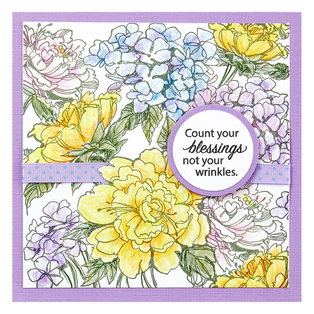 Stampendous Floral Garden Cling Rubber Stamp (RSC-032) (OUTLET)