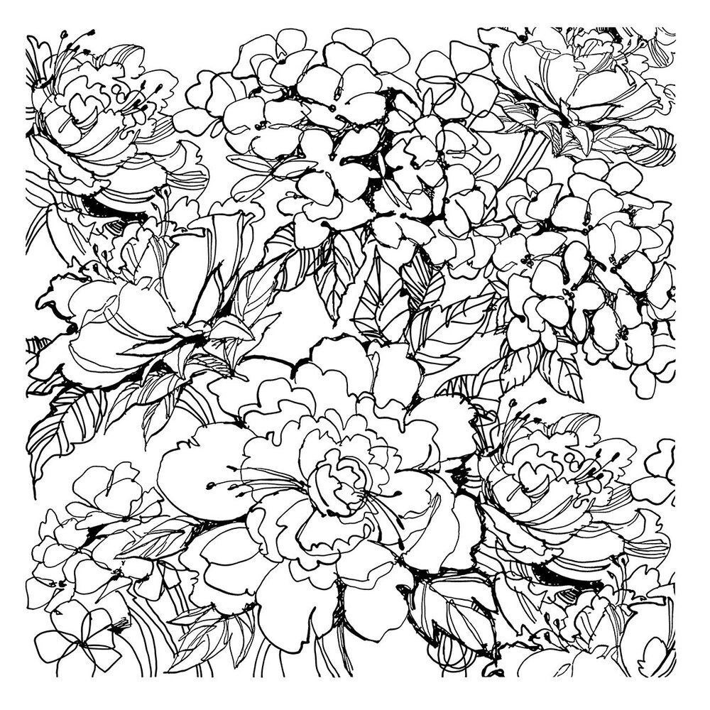 Stampendous Floral Garden Cling Rubber Stamp (RSC-032) (OUTLET)