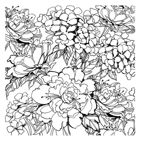 Stampendous Floral Garden Cling Rubber Stamp (RSC-032) (OUTLET)