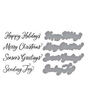 Spellbinders Sending Joy Sentiments Press Plate & Die Set (BP-204) Spellbinders Sending Joy Sentiments Press Plate & Die Set (BP-204)