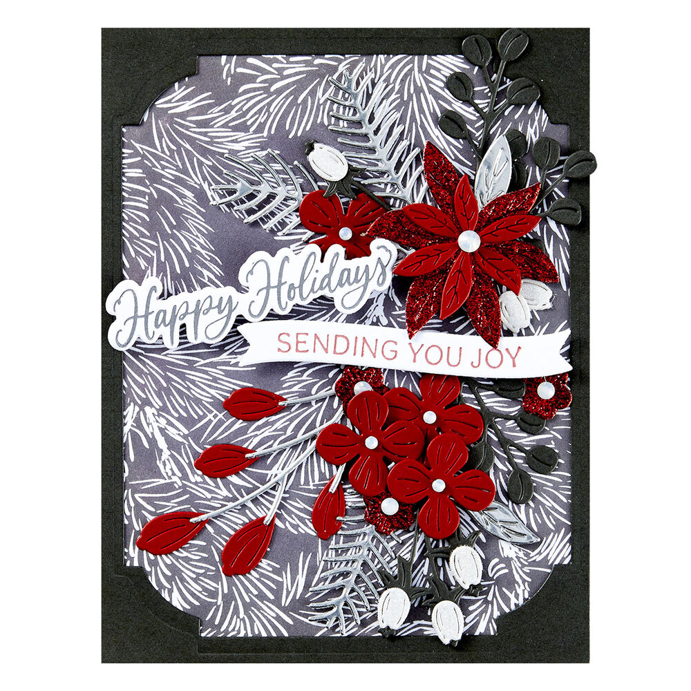 Spellbinders Sending Joy Sentiments Press Plate & Die Set (BP-204)
