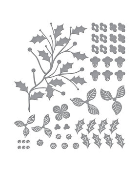 Spellbinders Poinsettia Spray Etched Dies (S4-1366)