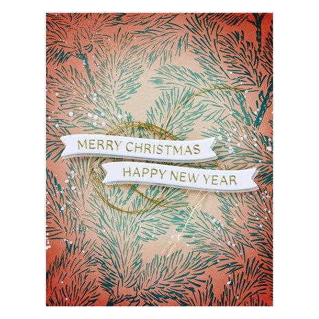 Spellbinders Mistletoe Greetings Press Plate & Die Set (BP-199)