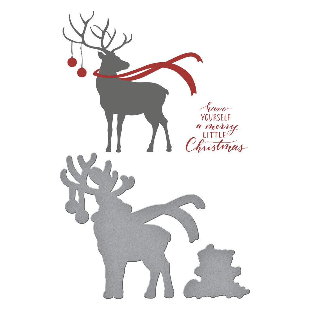 Spellbinders Dashing Reindeer Registration Press Plate & Die Set (BPR-013)