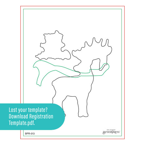 Spellbinders Dashing Reindeer Registration Press Plate & Die Set (BPR-013)