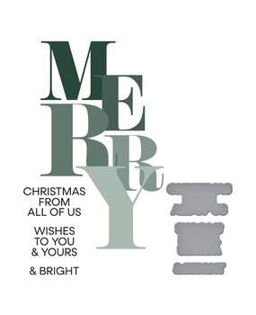 Spellbinders Color Mix Merry Registration Press Plates & Die Set (BPR-016) Spellbinders Color Mix Merry Registration Press Plates & Die Set (BPR-016)