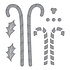 Candy Canes and Holly Etched Dies (S4-1373) Candy Canes and Holly Etched Dies (S4-1373)