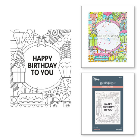 Spellbinders Birthday Bash Press Plate & Die Set (BP-196) (DISCONTINUED) Spellbinders Birthday Bash Press Plate & Die Set (BP-196) (DISCONTINUED)