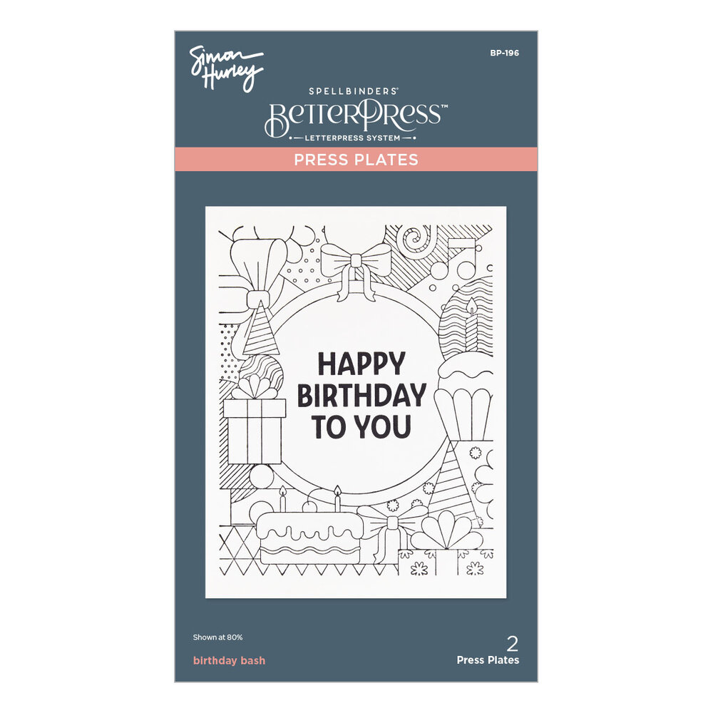 Spellbinders Birthday Bash Press Plate & Die Set (BP-196) (DISCONTINUED) Spellbinders Birthday Bash Press Plate & Die Set (BP-196) (DISCONTINUED)