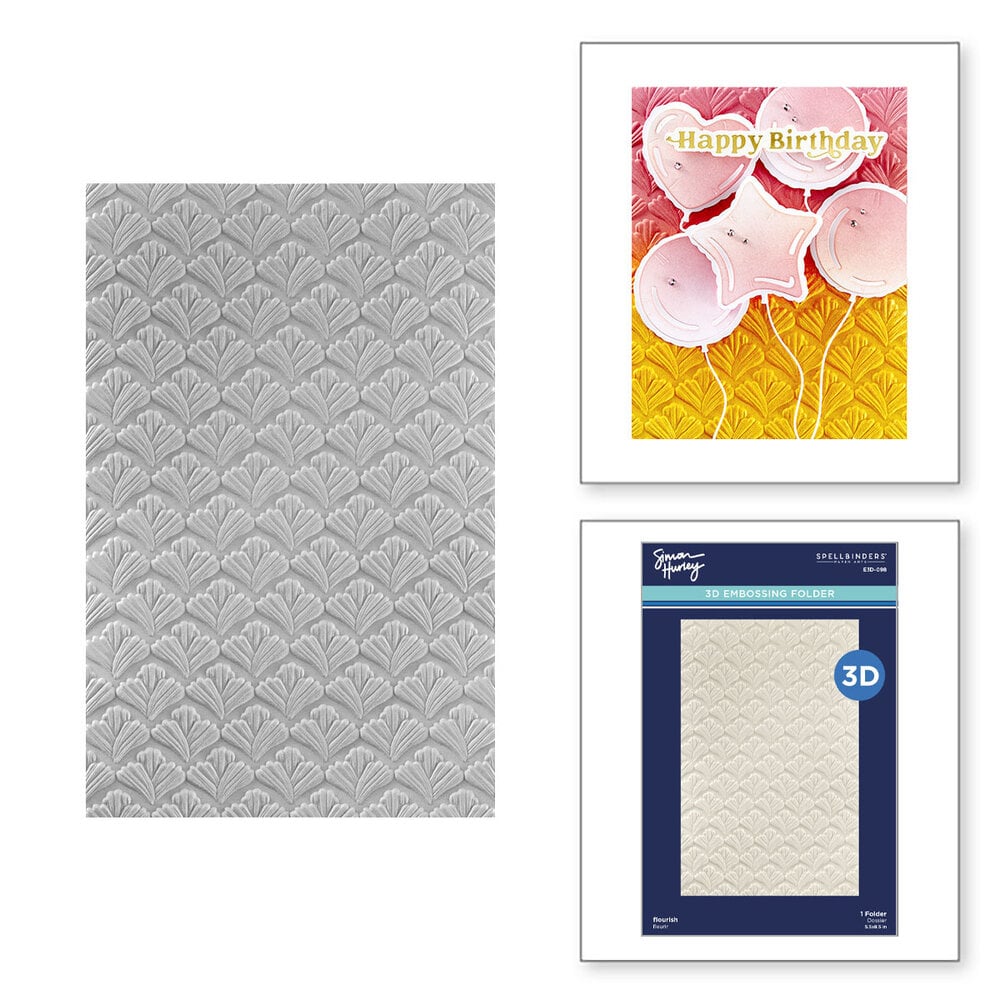 Spellbinders Flourish 3D Embossing Folder (E3D-098)