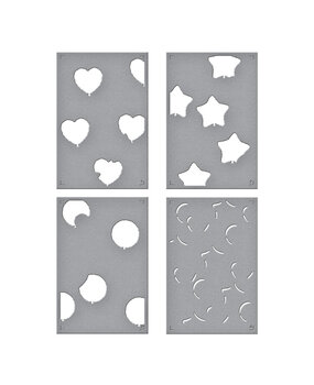 Spellbinders Layered Party Balloons Stencils (STN-089)