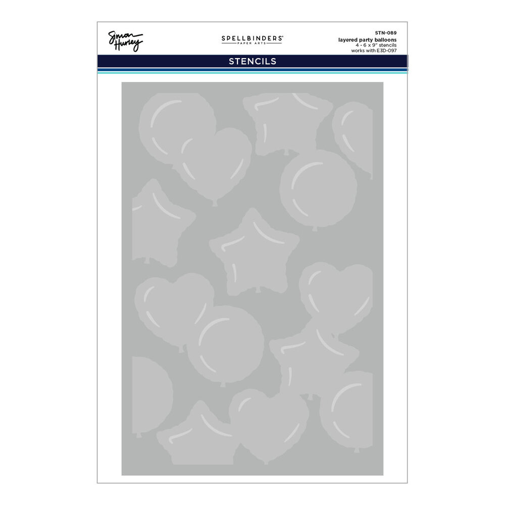 Spellbinders Layered Party Balloons Stencils (STN-089) Spellbinders Layered Party Balloons Stencils (STN-089)