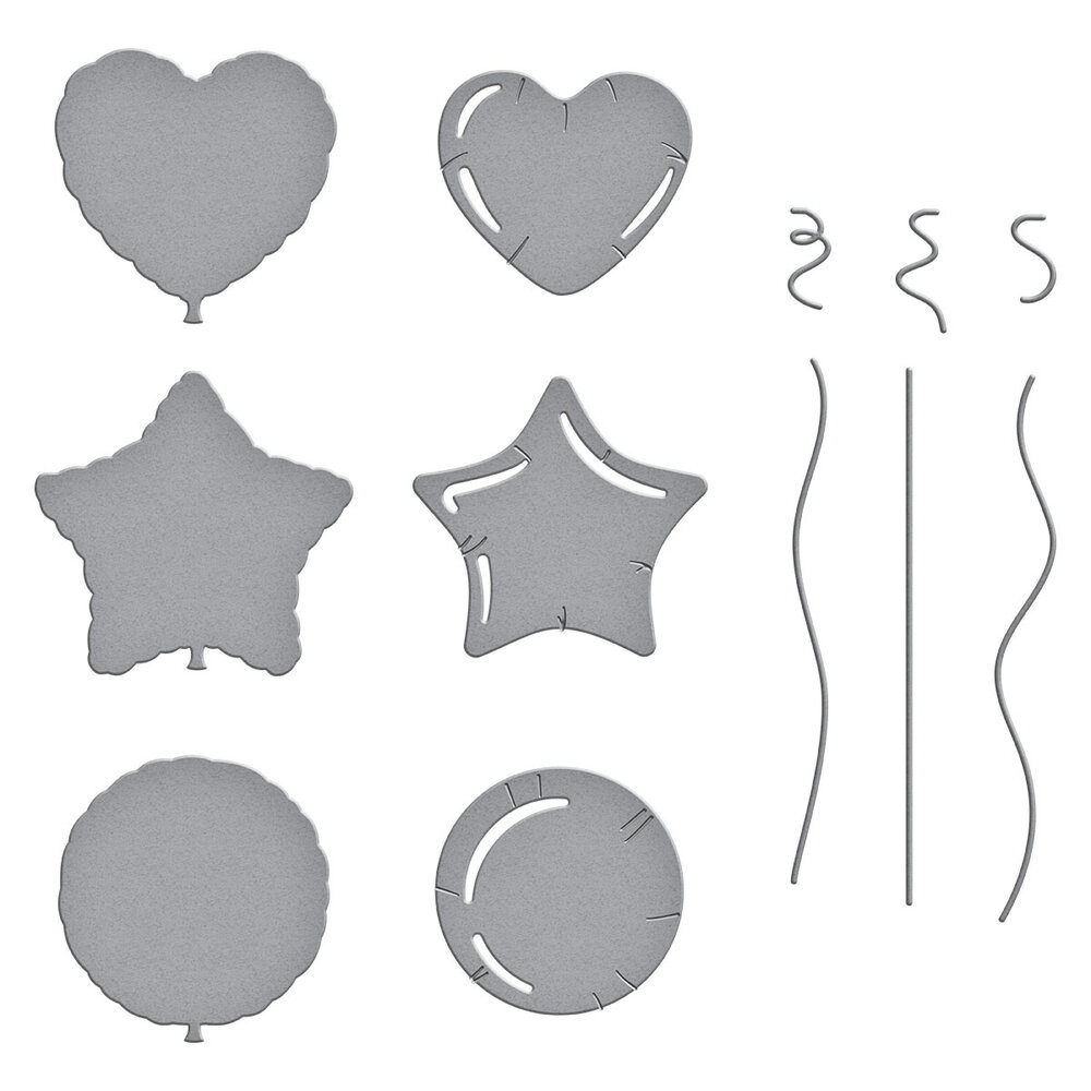 Spellbinders Mylar Balloons Etched Dies (S4-1349) (DISCONTINUED)