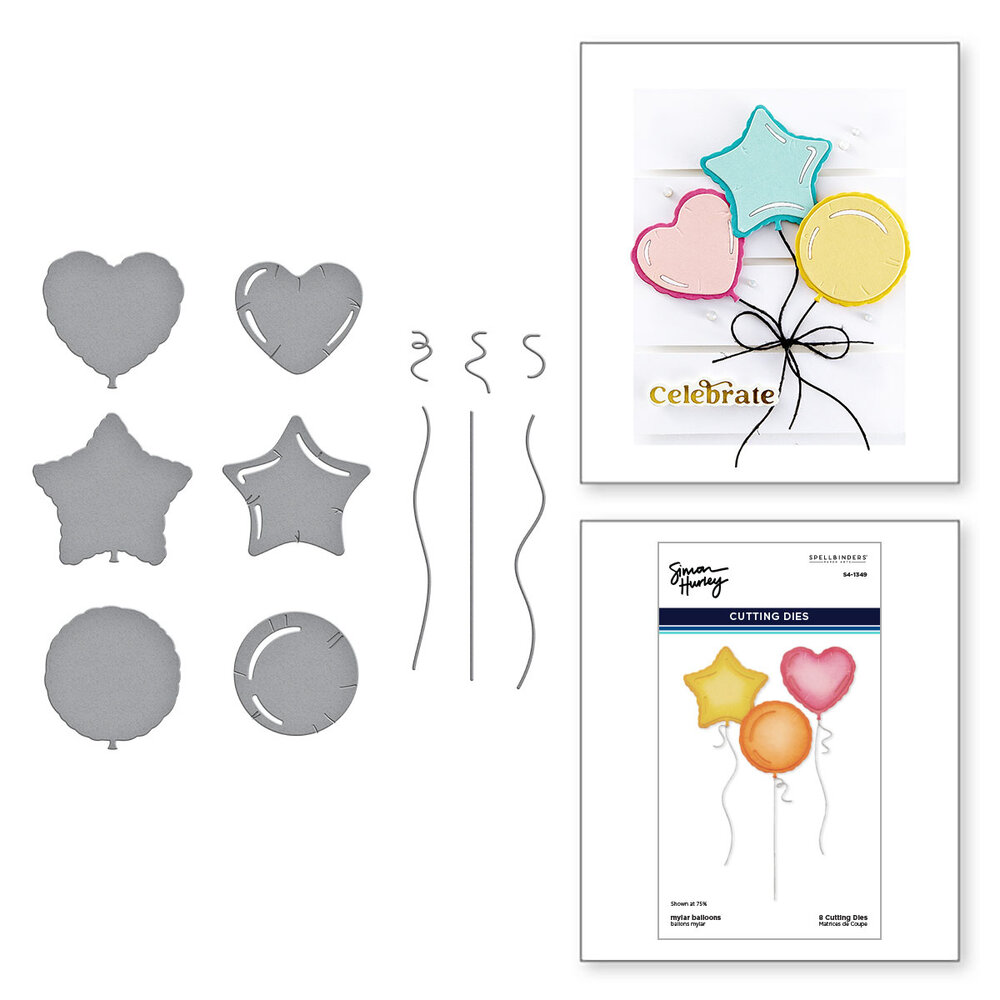 Spellbinders Mylar Balloons Etched Dies (S4-1349) (DISCONTINUED) Spellbinders Mylar Balloons Etched Dies (S4-1349) (DISCONTINUED)