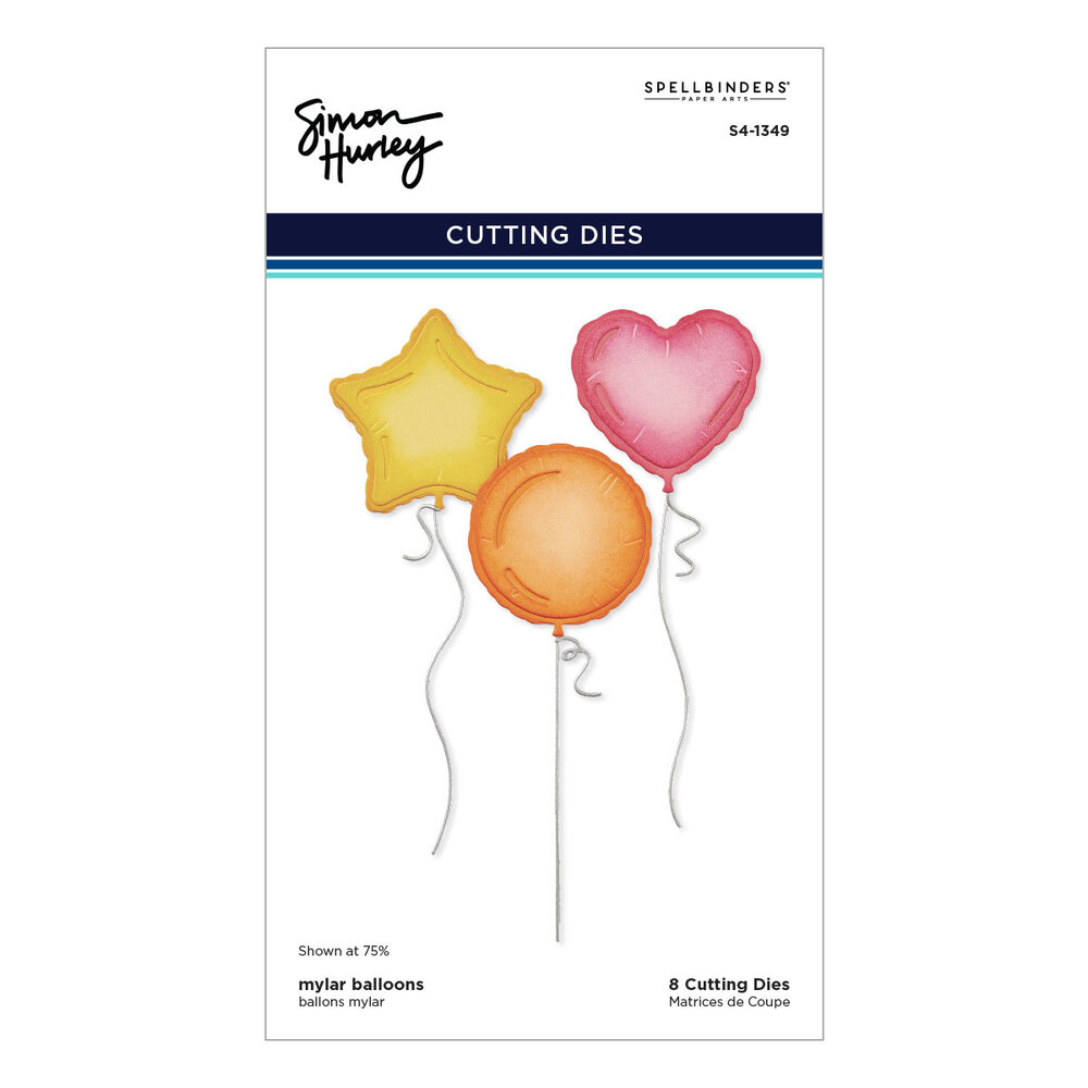 Spellbinders Mylar Balloons Etched Dies (S4-1349) (DISCONTINUED)