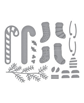 Spellbinders Faux Embroidered Stockings Etched Dies (S3-519)