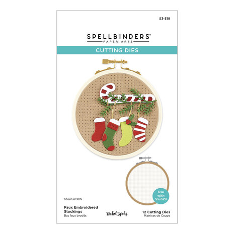 Spellbinders Faux Embroidered Stockings Etched Dies (S3-519) (DISCONTINUED) Spellbinders Faux Embroidered Stockings Etched Dies (S3-519) (DISCONTINUED)