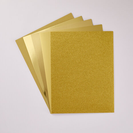 Spellbinders Gold Assortment 8 1/2x11 Inch Treasured Cardstock (15pcs) (SCSP-001) Spellbinders Gold Assortment 8 1/2x11 Inch Treasured Cardstock (15pcs) (SCSP-001)