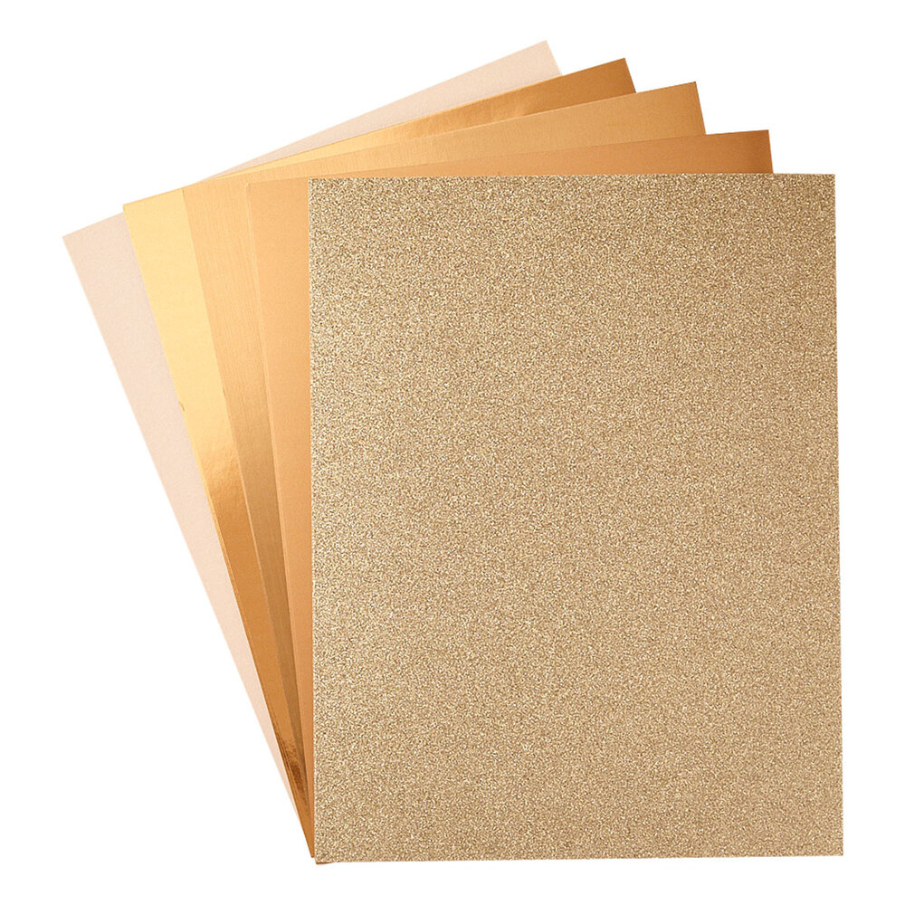 Spellbinders Rose Gold Assortment 8 1/2x11 Inch Treasured Cardstock (15pcs) (SCSP-003)