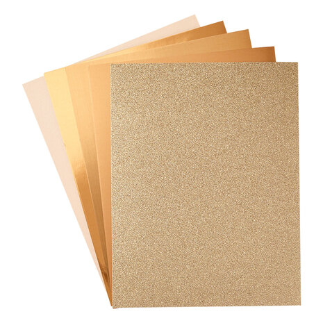 Spellbinders Rose Gold Assortment 8 1/2x11 Inch Treasured Cardstock (15pcs) (SCSP-003)