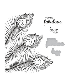 Spellbinders Fabulous Feathers Press Plate & Die Set (BP-191) Spellbinders Fabulous Feathers Press Plate & Die Set (BP-191)