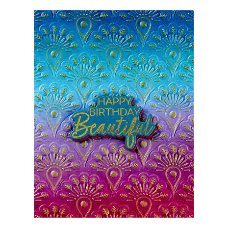 Spellbinders Peacock Motif 3D Embossing Folder (E3D-096) Spellbinders Peacock Motif 3D Embossing Folder (E3D-096)