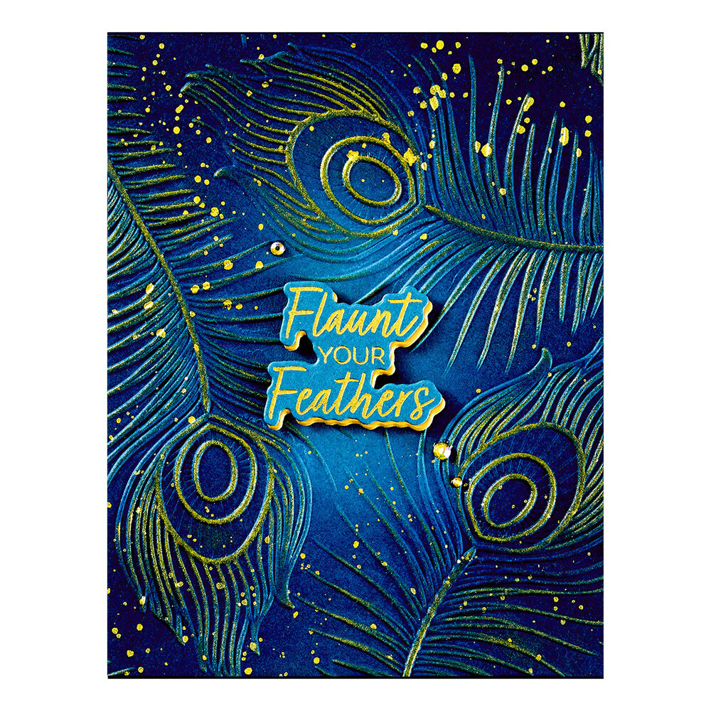 Spellbinders Feather Flourish 3D Embossing Folder (E3D-095) Spellbinders Feather Flourish 3D Embossing Folder (E3D-095)