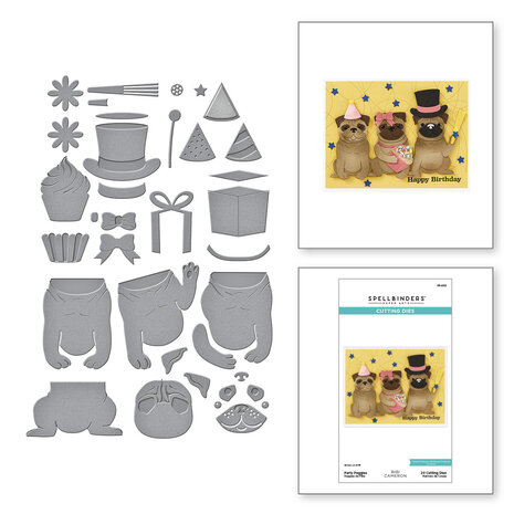Spellbinders Party Puggles Etched Dies (S5-632)