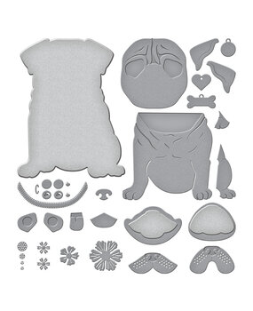 Spellbinders Big Pug Etched Dies (S7-248)
