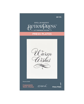 Spellbinders Copperplate Warm Wishes Press Plate (BP-179) Spellbinders Copperplate Warm Wishes Press Plate (BP-179)
