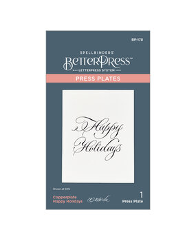 Spellbinders Copperplate Happy Holidays Press Plate (BP-178) Spellbinders Copperplate Happy Holidays Press Plate (BP-178)