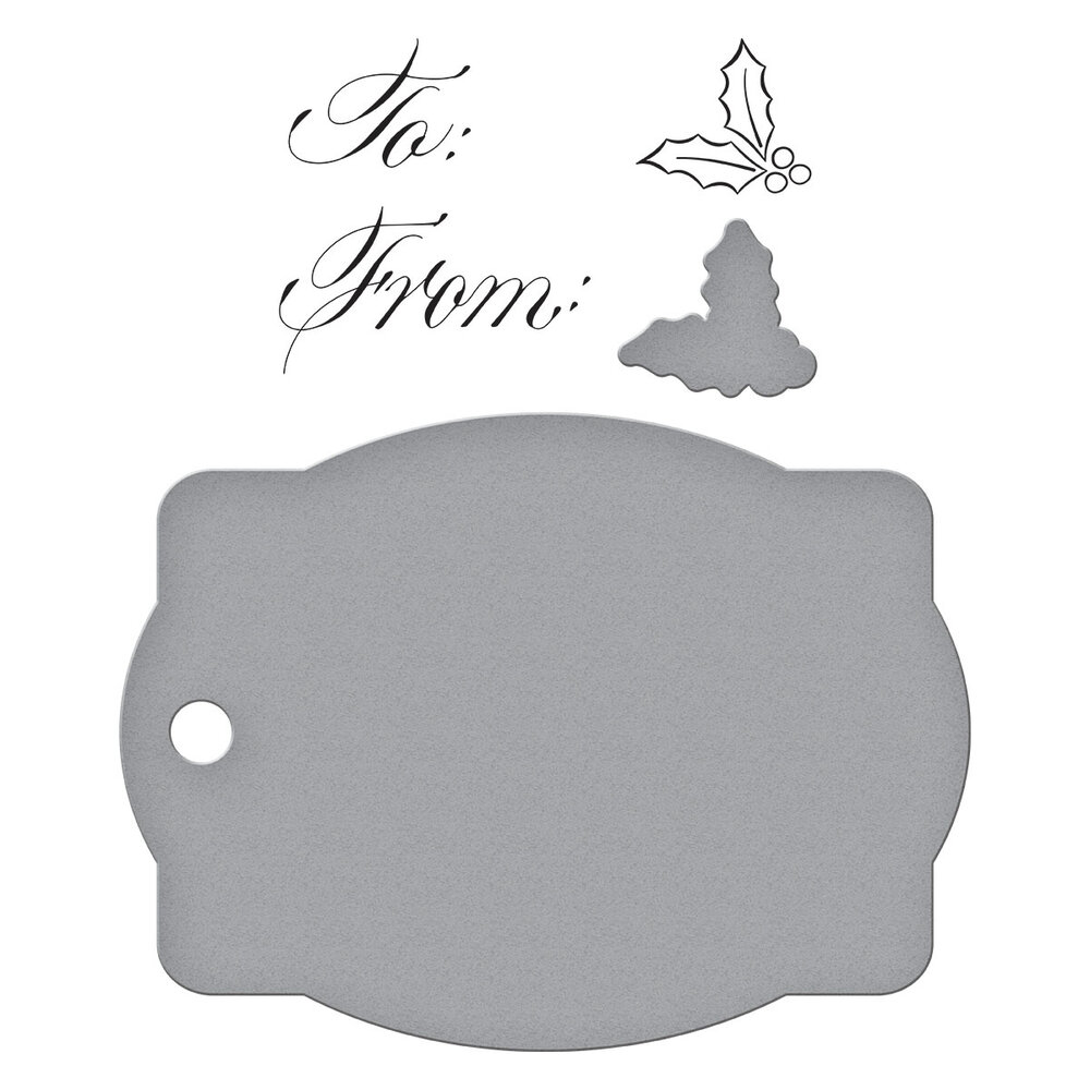 Spellbinders Copperplate Gift Tag Press Plate & Die Set (BP-184) Spellbinders Copperplate Gift Tag Press Plate & Die Set (BP-184)