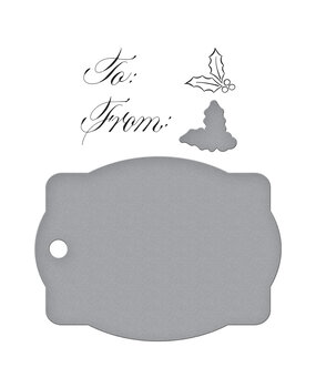 Spellbinders Copperplate Gift Tag Press Plate & Die Set (BP-184) Spellbinders Copperplate Gift Tag Press Plate & Die Set (BP-184)