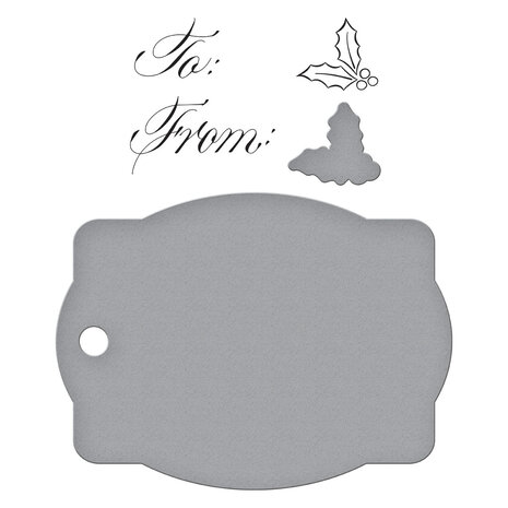 Spellbinders Copperplate Gift Tag Press Plate & Die Set (BP-184) Spellbinders Copperplate Gift Tag Press Plate & Die Set (BP-184)